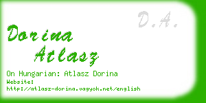 dorina atlasz business card